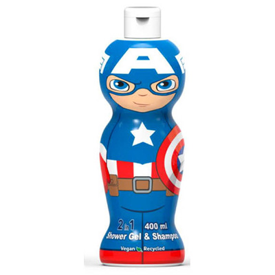 Αφρόλουτρο & Σαμπουάν 2in1 Captain America 400ml Vegan